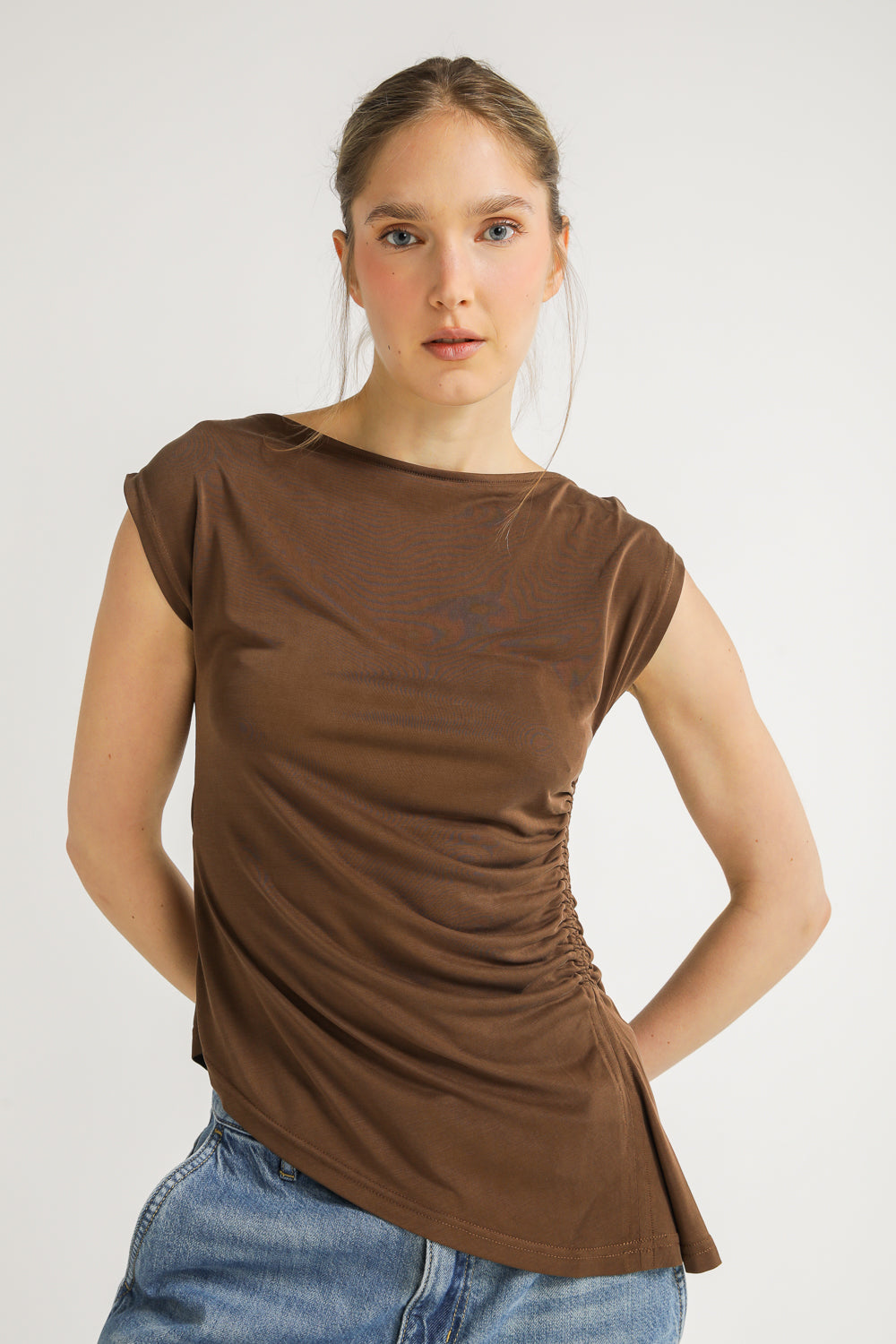 Asymmetric Ruched Top