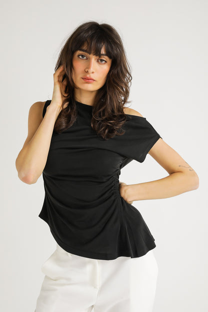 Asymmetric Ruched Top