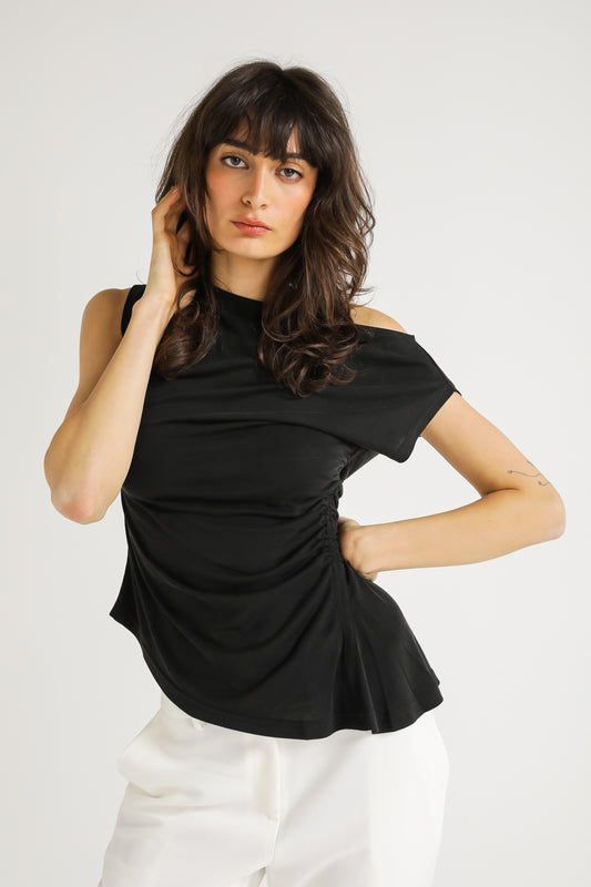 Asymmetric Ruched Top