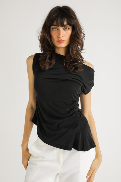 Asymmetric Ruched Top