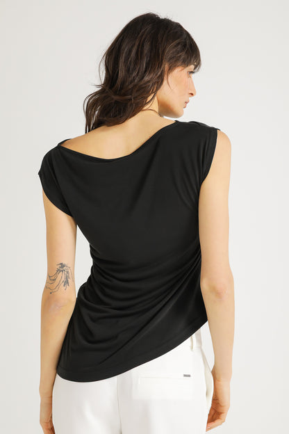 Asymmetric Ruched Top