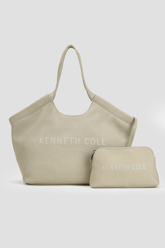 Canvas Tote Bag & Pouch Set