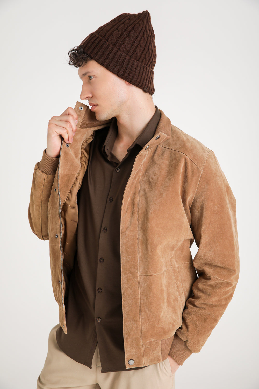 Leather Bomber Jacket