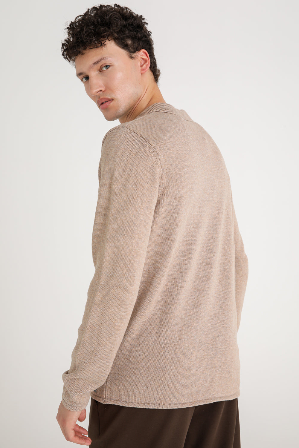 Long Sleeve Knit Polo