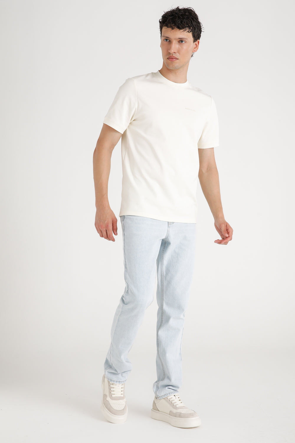 Straight Leg Cotton Jeans