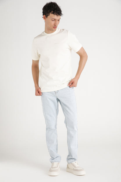 Straight Leg Cotton Jeans