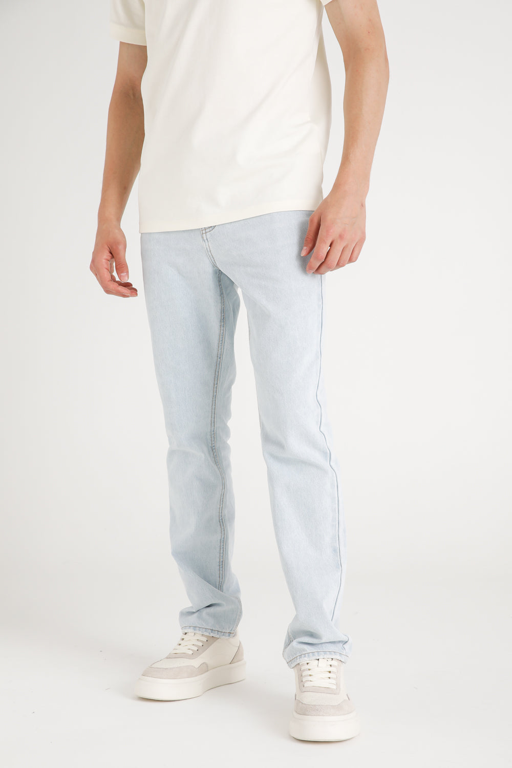 Straight Leg Cotton Jeans