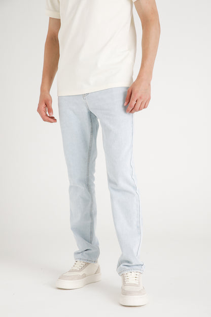 Straight Leg Cotton Jeans
