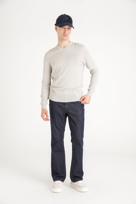Cotton V Neck Sweater