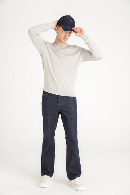 Cotton V Neck Sweater
