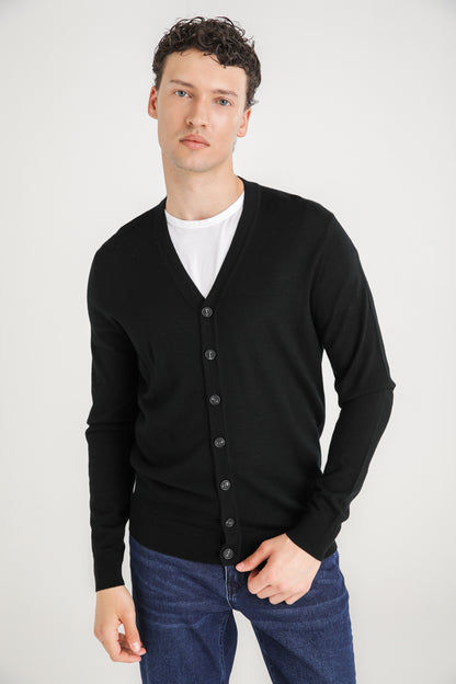 V Neck Knit Cardigan