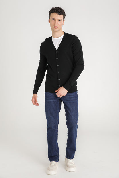 V Neck Knit Cardigan