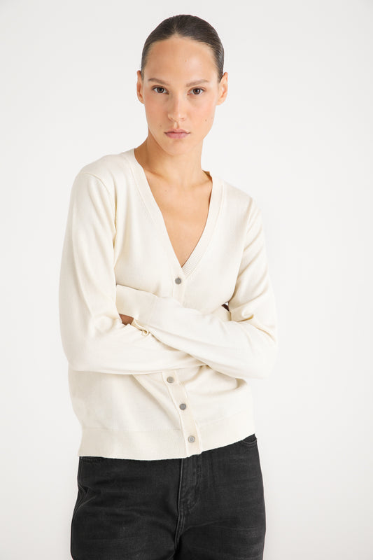 V Neck Knit Cardigan