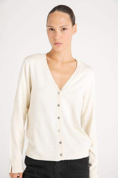 V Neck Knit Cardigan
