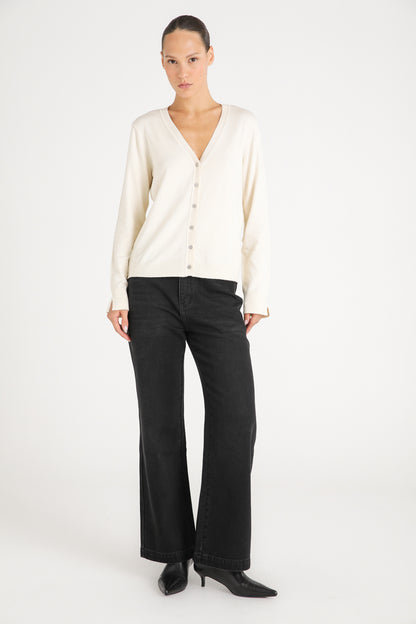 V Neck Knit Cardigan