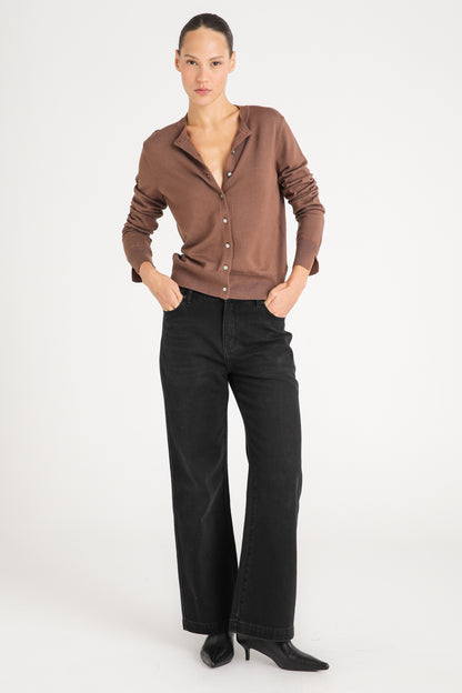 V Neck Knit Cardigan