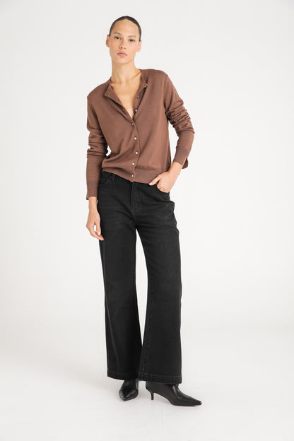 V Neck Knit Cardigan