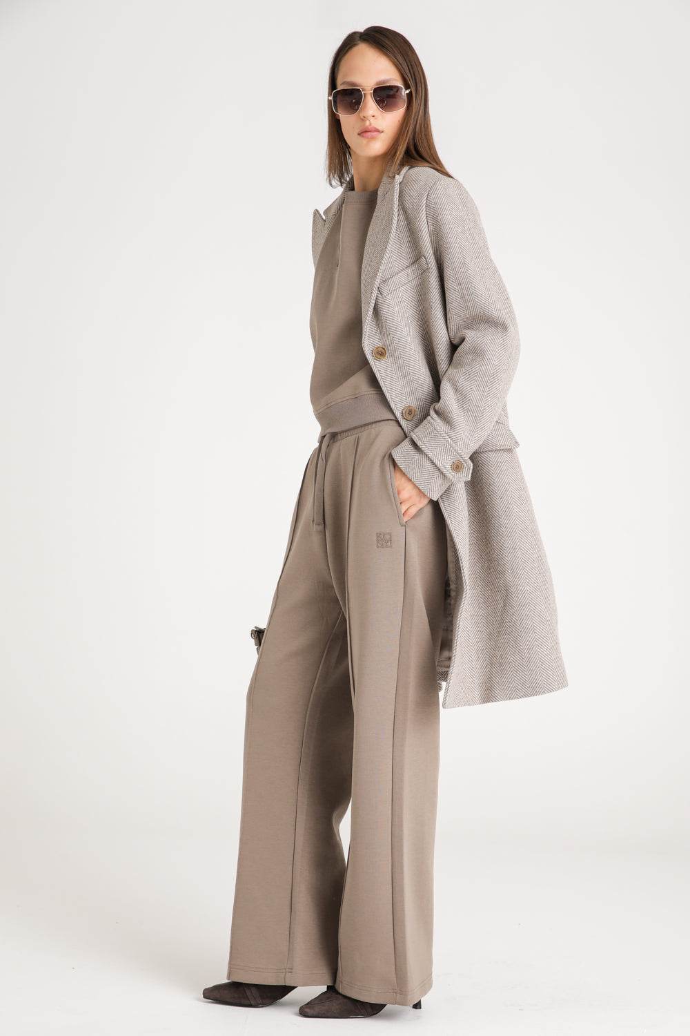 Long Chevron Coat