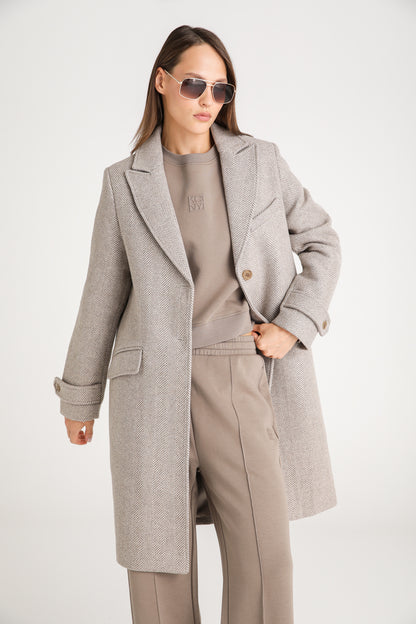 Long Chevron Coat