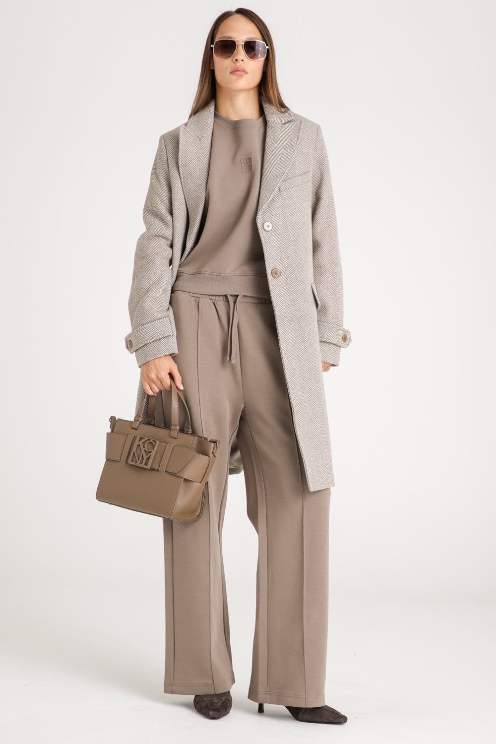 Long Chevron Coat