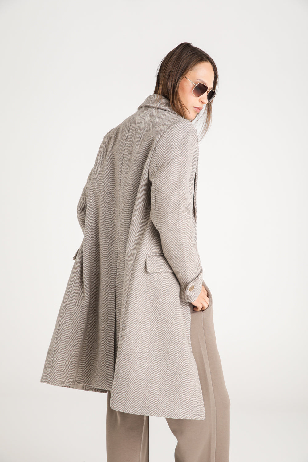 Long Chevron Coat