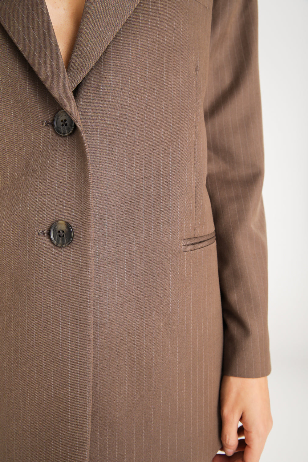 Pinstripe Boyfriend Blazer