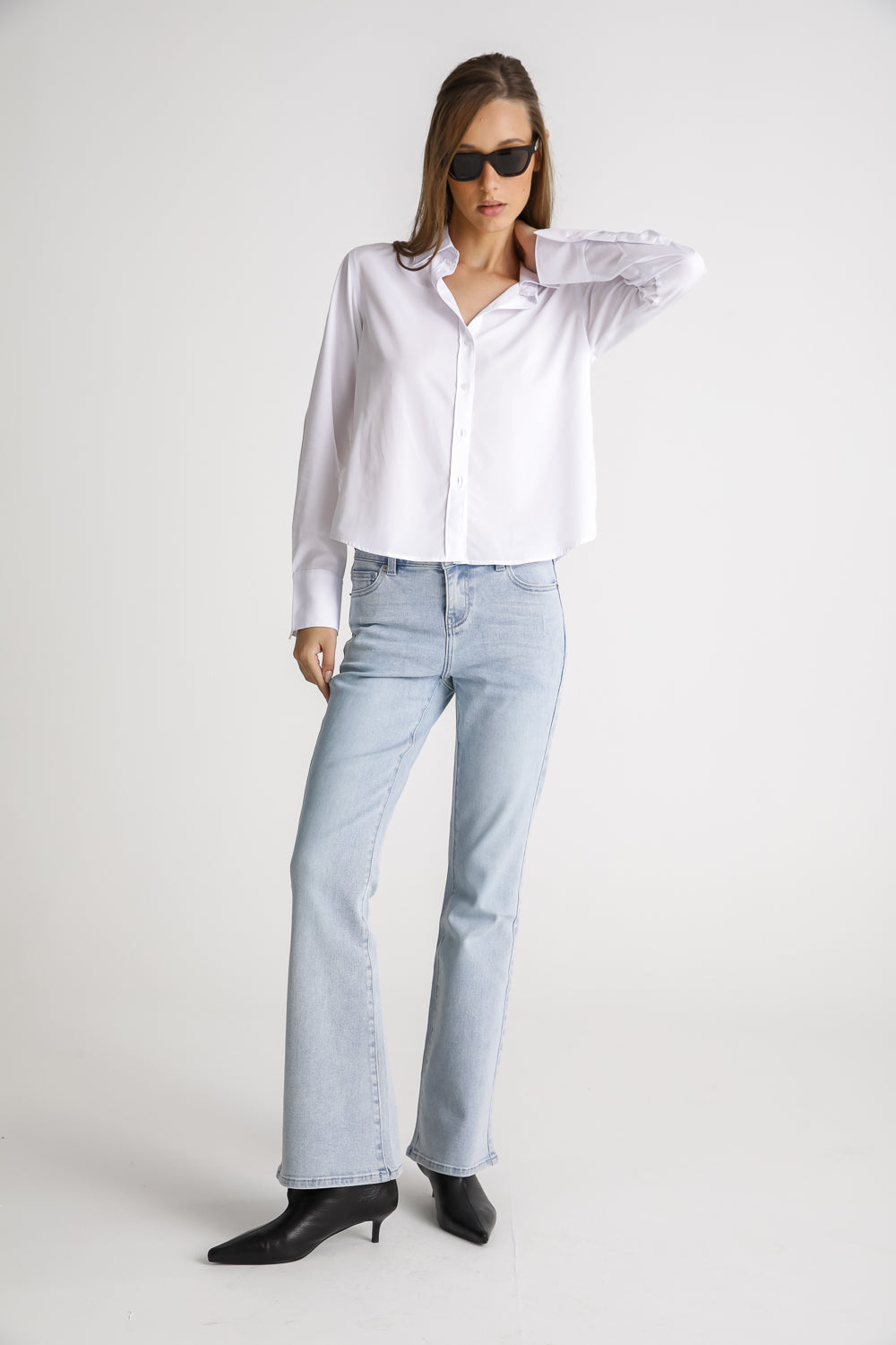 Cropped Button Down Shirt