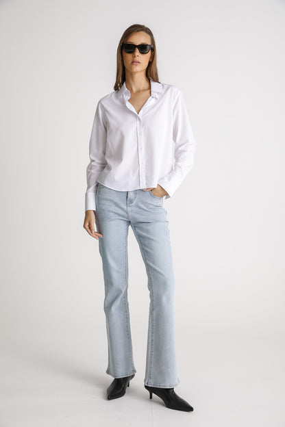 Cropped Button Down Shirt