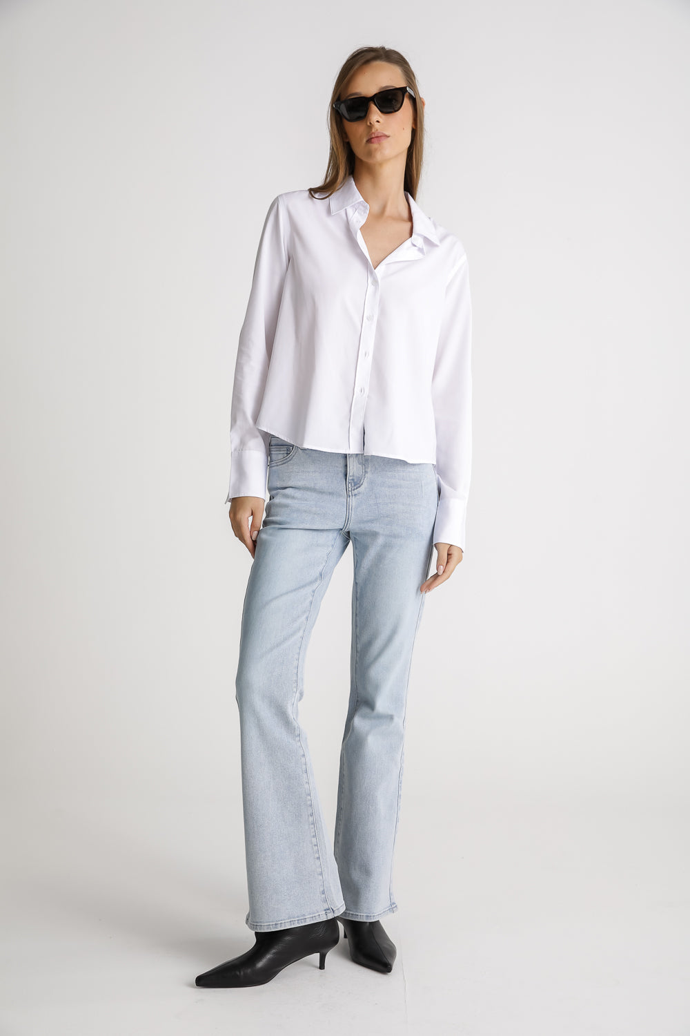 Cropped Button Down Shirt