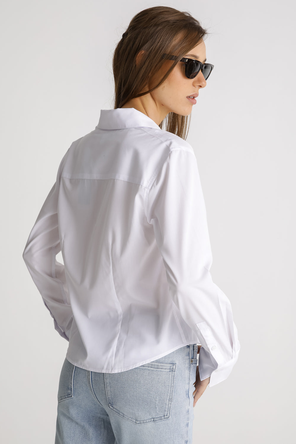 Cropped Button Down Shirt