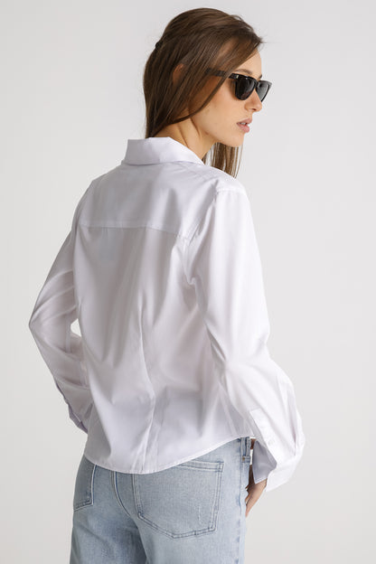 Cropped Button Down Shirt