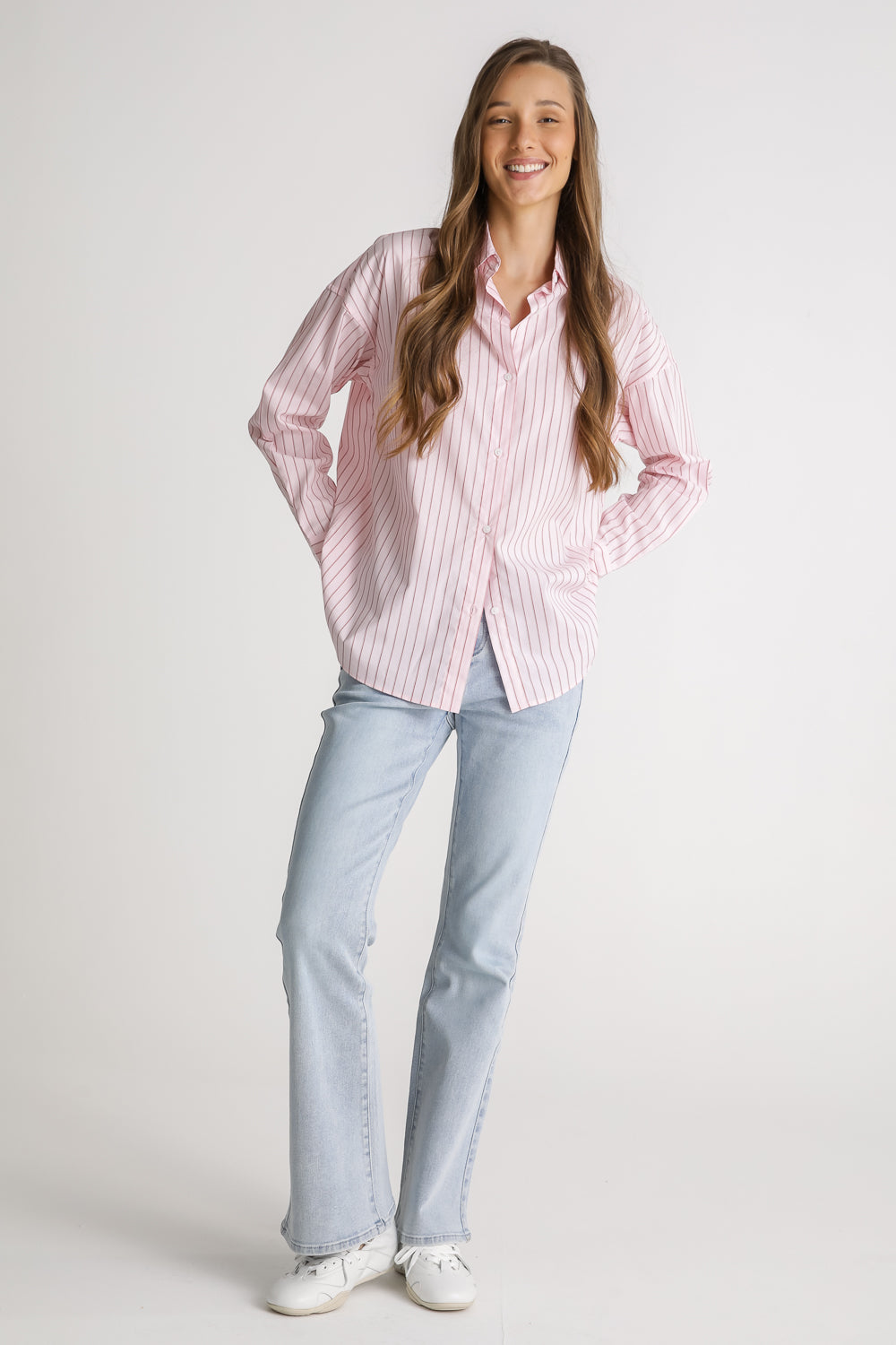 Oversized Pinstripe Cotton Shirt