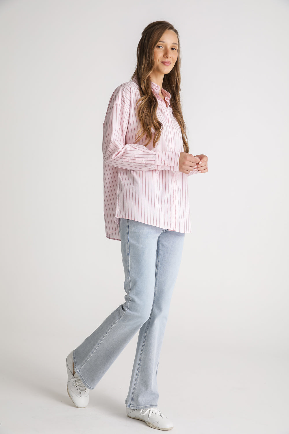 Oversized Pinstripe Cotton Shirt