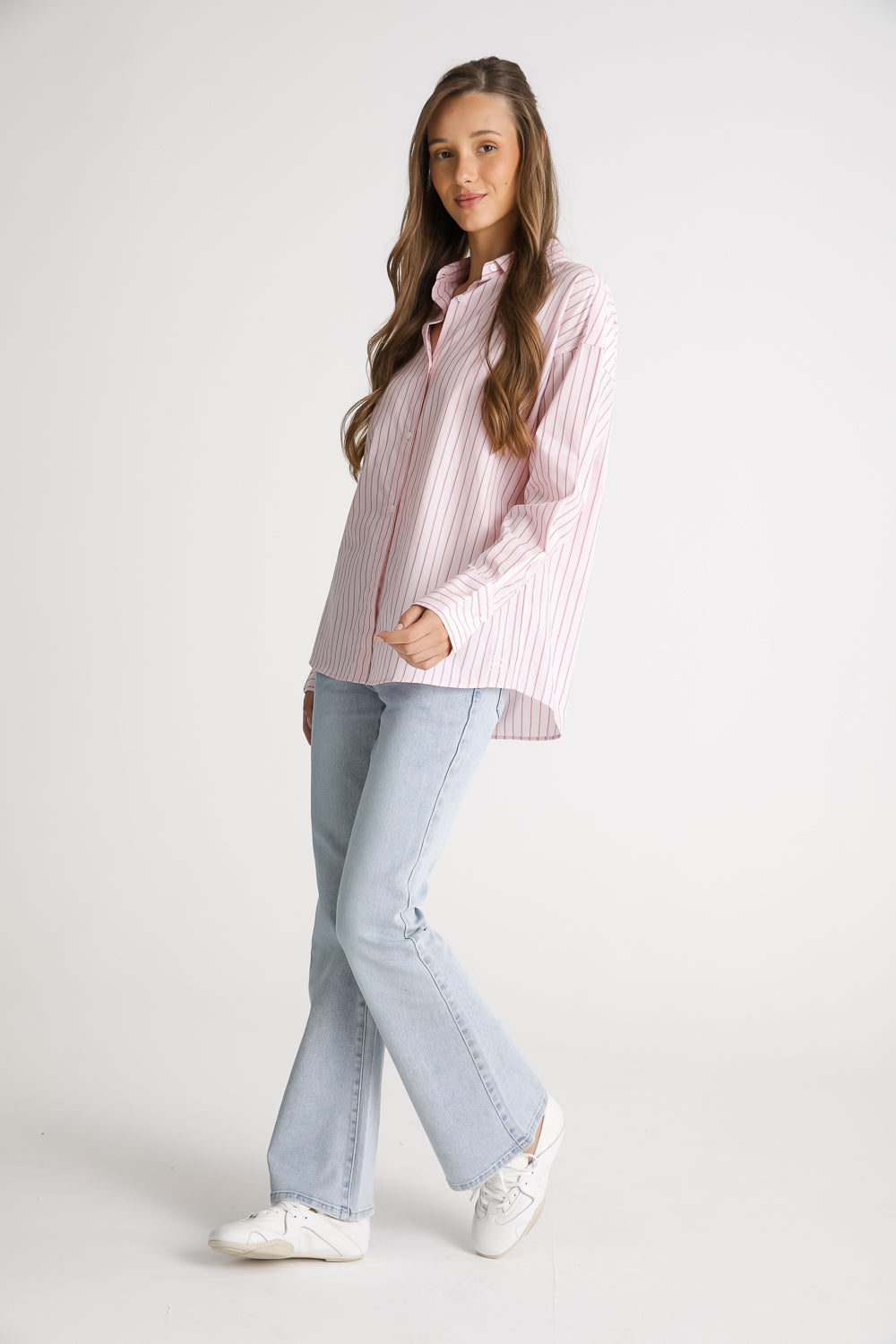 Oversized Pinstripe Cotton Shirt