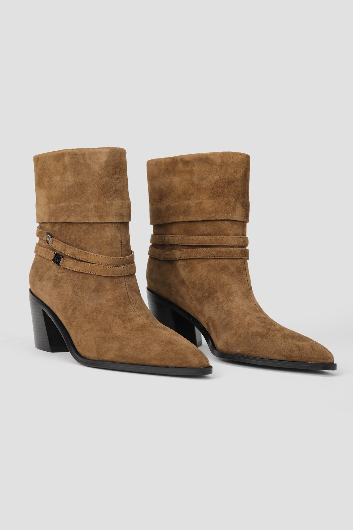 Suede Buckle Boots