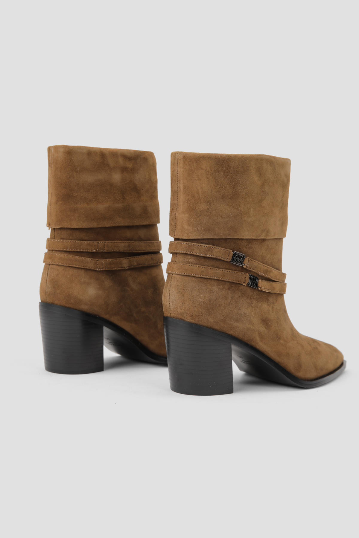Suede Buckle Boots