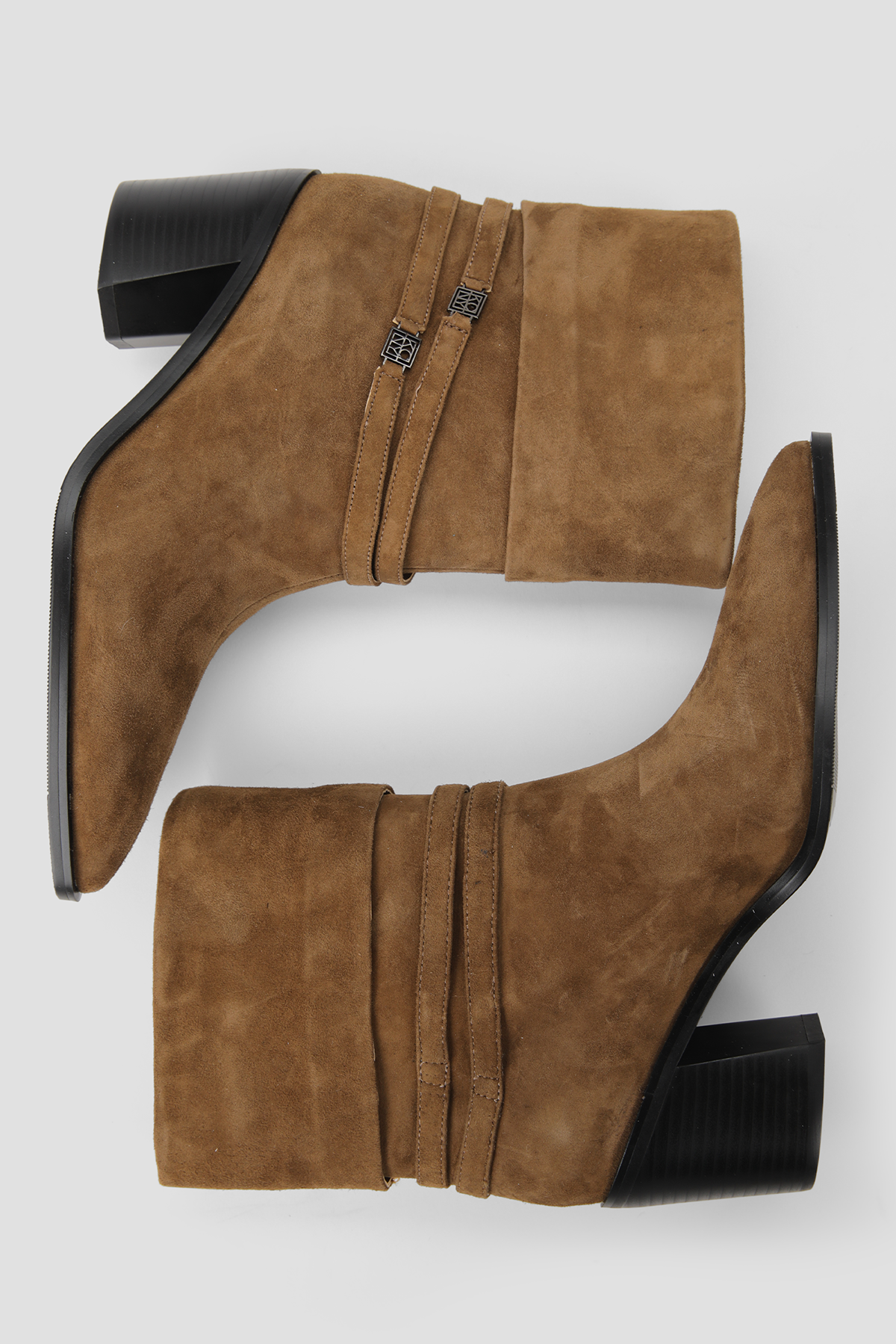 Suede Buckle Boots