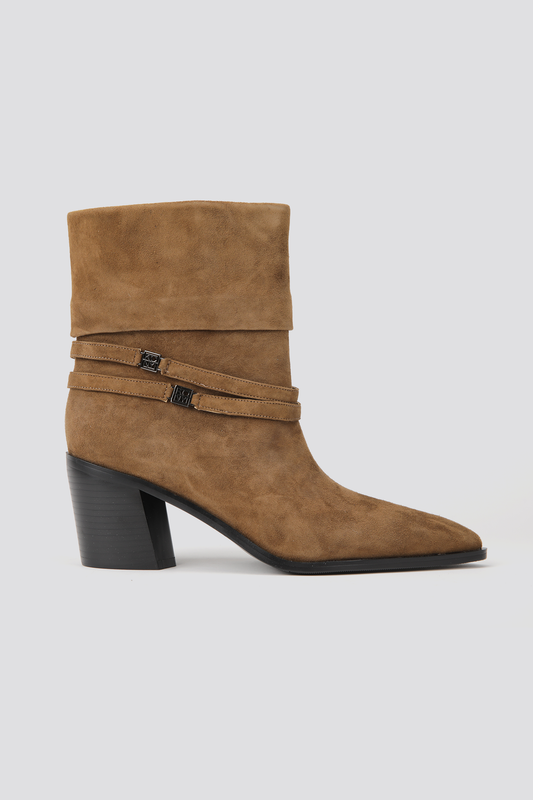 Suede Buckle Boots