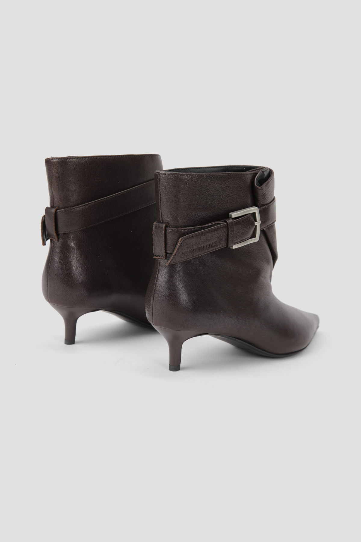 Leather Buckle Ankle Boots
