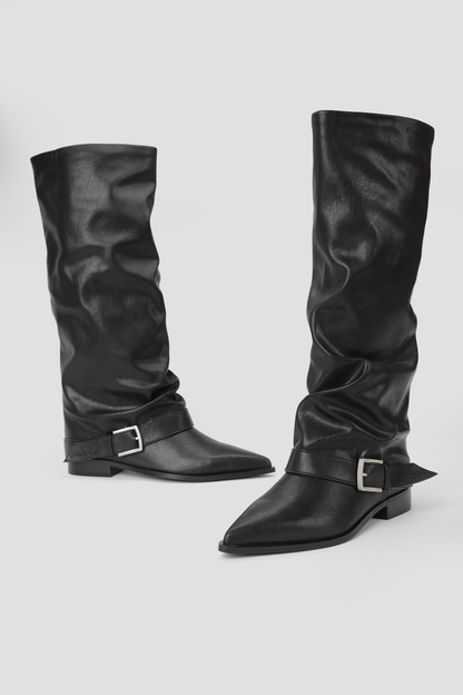 Knee High Buckle Boots