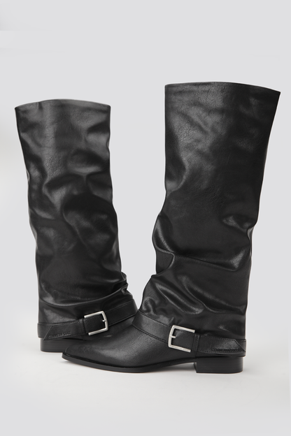 Knee High Buckle Boots