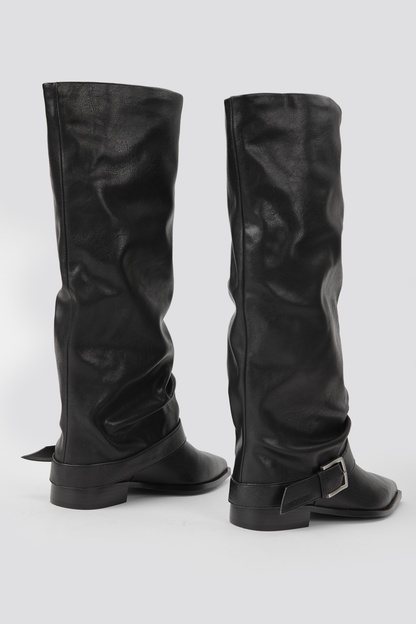 Knee High Buckle Boots