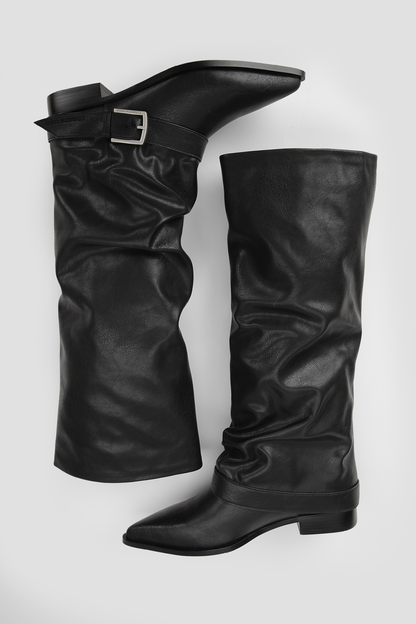 Knee High Buckle Boots