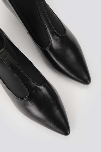 Leather Pointed Ankle Boots
