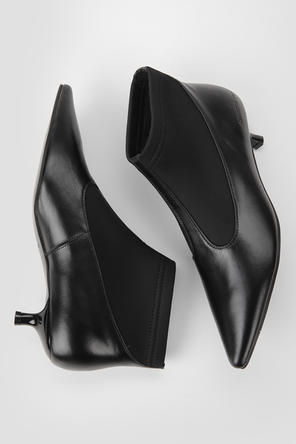 Leather Pointed Ankle Boots