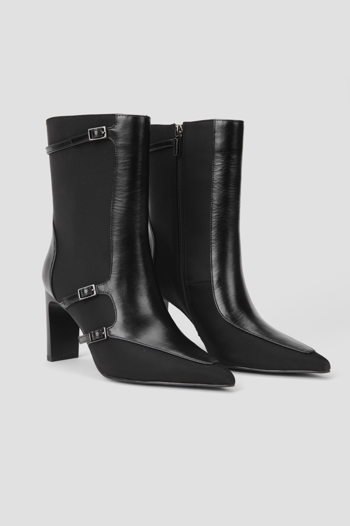 Leather Buckle Boots