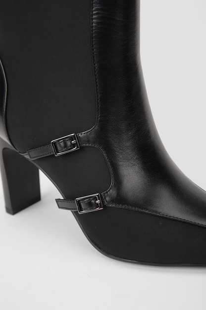 Leather Buckle Boots