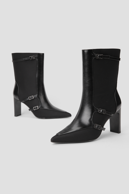 Leather Buckle Boots
