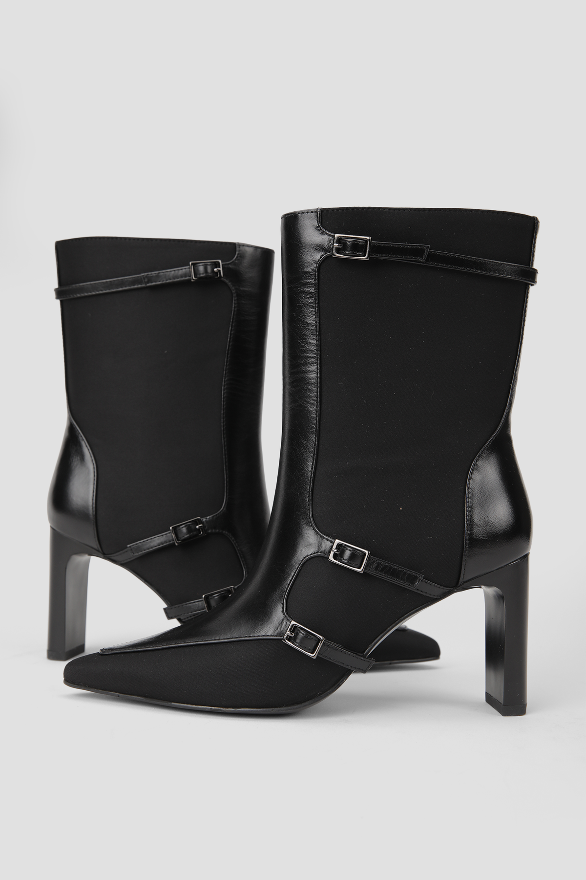 Leather Buckle Boots