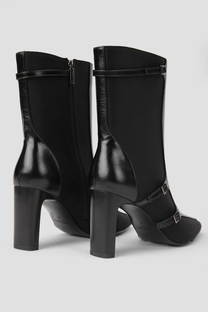 Leather Buckle Boots